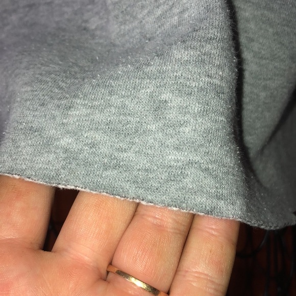 Nike crop top hoodie size XL gray and white athletic top workout sweatshirt​​ - Picture 3 of 6